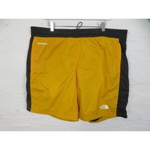 The North Face Hydrenaline Shorts Mens 2XL Yellow Black Wind Wall Mesh Lined 9"